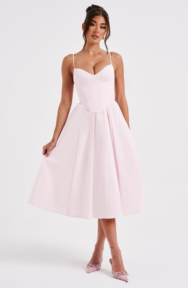 Asymmetric Midi Dress Side Split – Vivienne - Hadassha