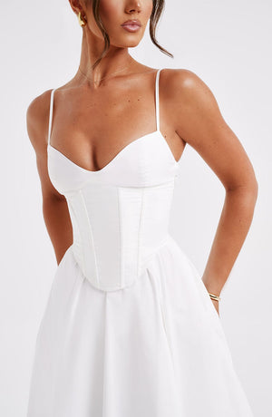 Asymmetric Midi Dress Side Split – Vivienne - Hadassha