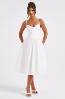 Asymmetric Midi Dress Side Split – Vivienne