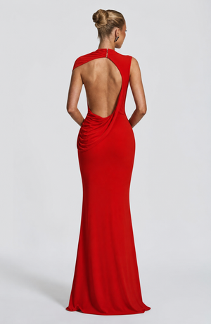 Backless Bodycon Maxi Dress High Waist – Selene - Hadassha