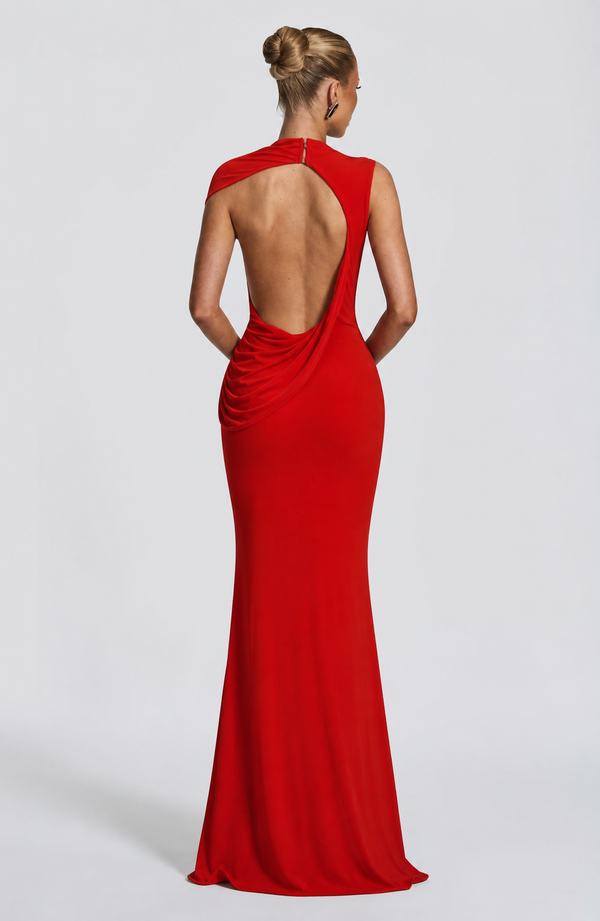 Backless Bodycon Maxi Dress High Waist – Selene - Hadassha