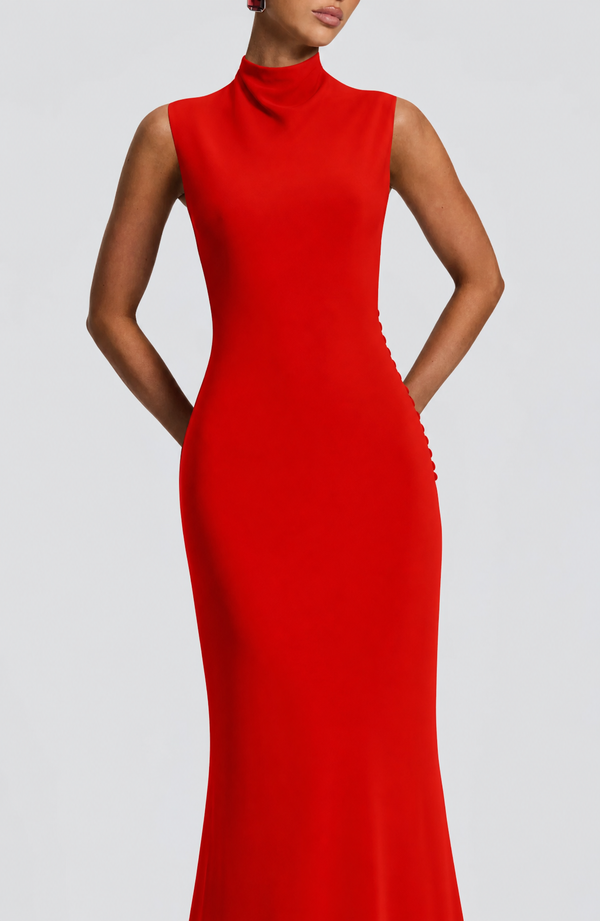 Backless Bodycon Maxi Dress High Waist – Selene - Hadassha