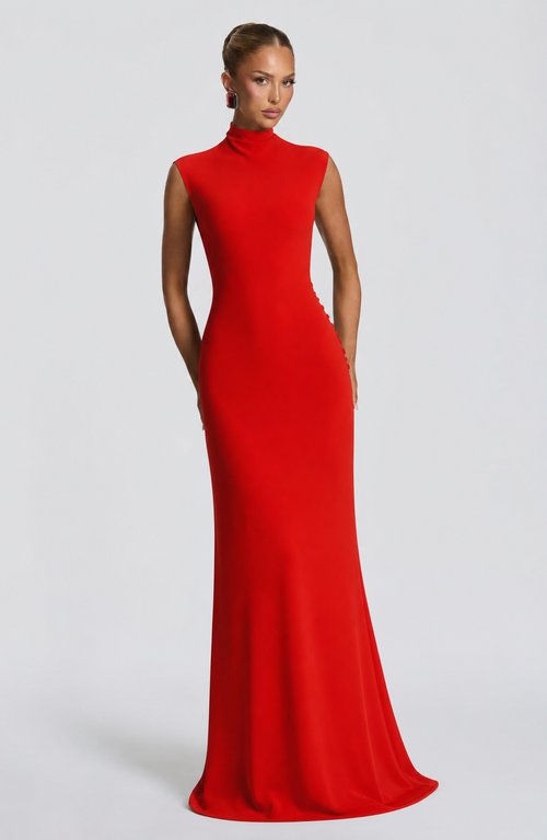 Backless Bodycon Maxi Dress High Waist – Selene - Hadassha