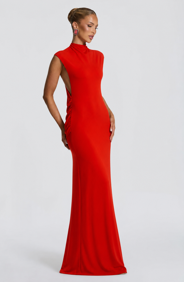 Backless Bodycon Maxi Dress High Waist – Selene - Hadassha