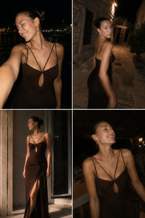 Backless Ruched Maxi Dress – Isolde - Hadassha