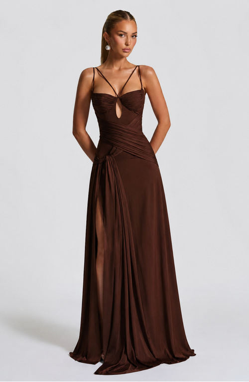 Backless Ruched Maxi Dress – Isolde - Hadassha