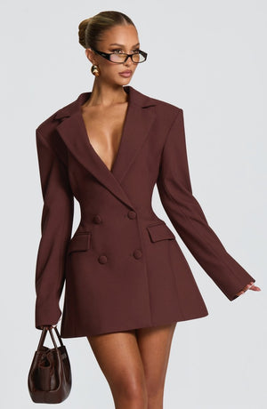 Blazer Mini Dress Tailored – Isadora - Hadassha