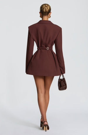 Blazer Mini Dress Tailored – Isadora - Hadassha
