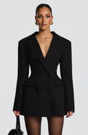 Blazer Mini Dress Tailored – Isadora - Schwarz - Hadassha