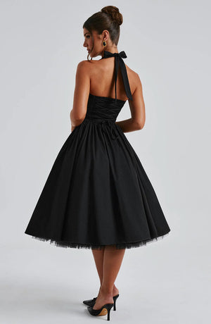 Boned Corset Midi Dress Sculpting Tulle-Lined – Elisabetta - Hadassha
