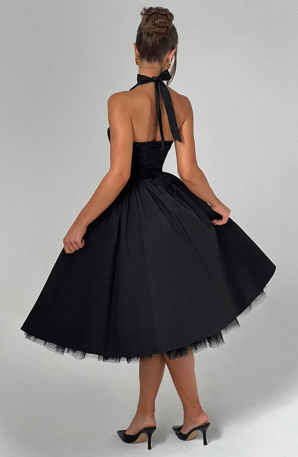 Boned Corset Midi Dress Sculpting Tulle-Lined – Elisabetta - Hadassha