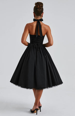 Boned Corset Midi Dress Sculpting Tulle-Lined – Elisabetta - Hadassha