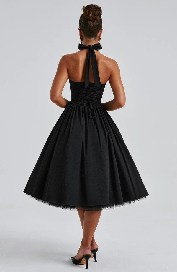 Boned Corset Midi Dress Sculpting Tulle-Lined – Elisabetta - Hadassha