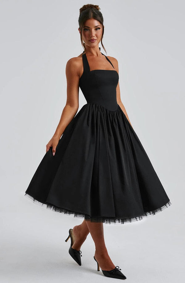Boned Corset Midi Dress Sculpting Tulle-Lined – Elisabetta - Hadassha