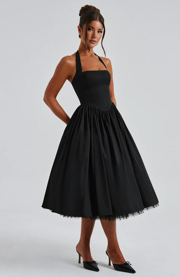 Boned Corset Midi Dress Sculpting Tulle-Lined – Elisabetta - Hadassha