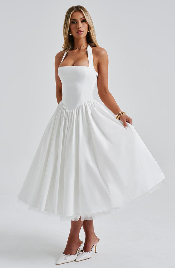 Boned Corset Midi Dress Sculpting Tulle-Lined – Elisabetta - Hadassha