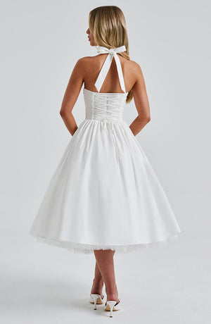 Boned Corset Midi Dress Sculpting Tulle-Lined – Elisabetta - Hadassha