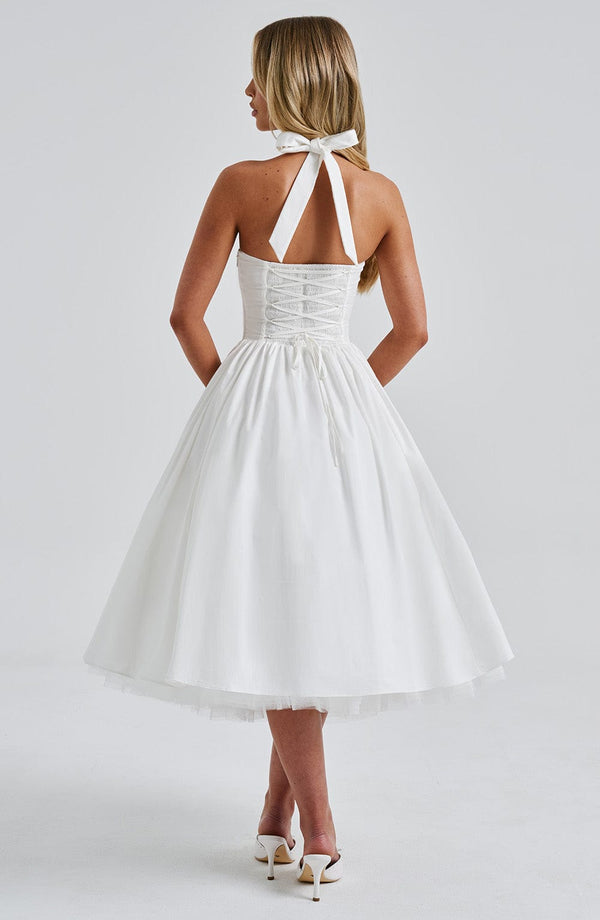 Boned Corset Midi Dress Sculpting Tulle-Lined – Elisabetta - Hadassha