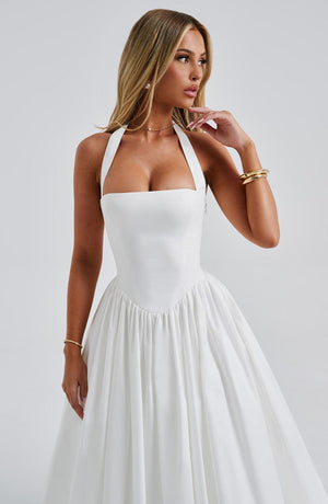 Boned Corset Midi Dress Sculpting Tulle-Lined – Elisabetta - Hadassha