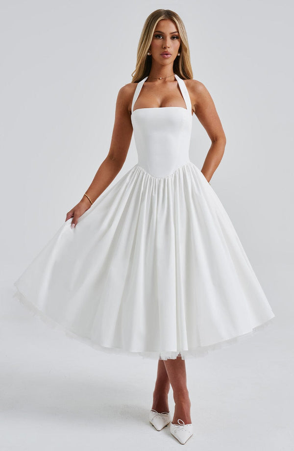Boned Corset Midi Dress Sculpting Tulle-Lined – Elisabetta - Hadassha