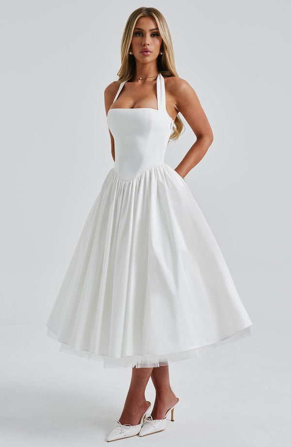 Boned Corset Midi Dress Sculpting Tulle-Lined – Elisabetta - Hadassha
