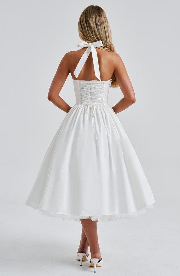 Boned Corset Midi Dress Sculpting Tulle-Lined – Elisabetta - Hadassha