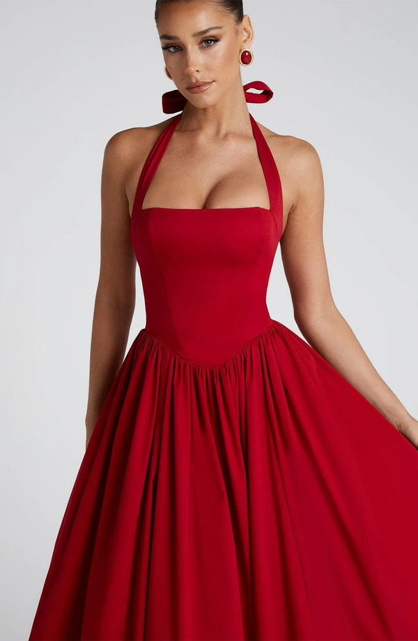 Boned Corset Midi Dress Sculpting Tulle-Lined – Elisabetta - Hadassha
