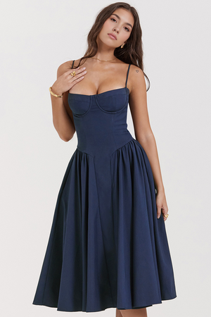 Bustier Dress Waist-Sculpting Adjustable Straps – Sylvia - Hadassha