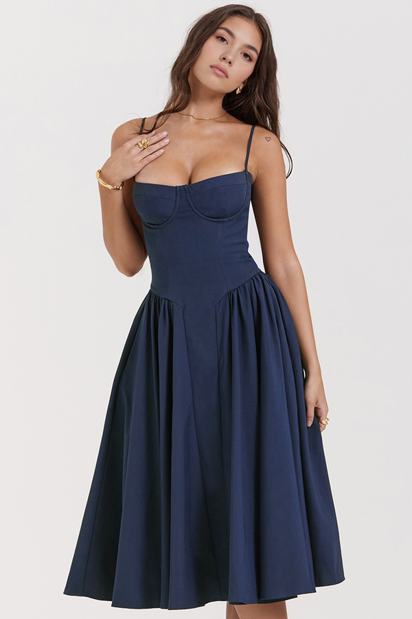 Bustier Dress Waist-Sculpting Adjustable Straps – Sylvia - Hadassha