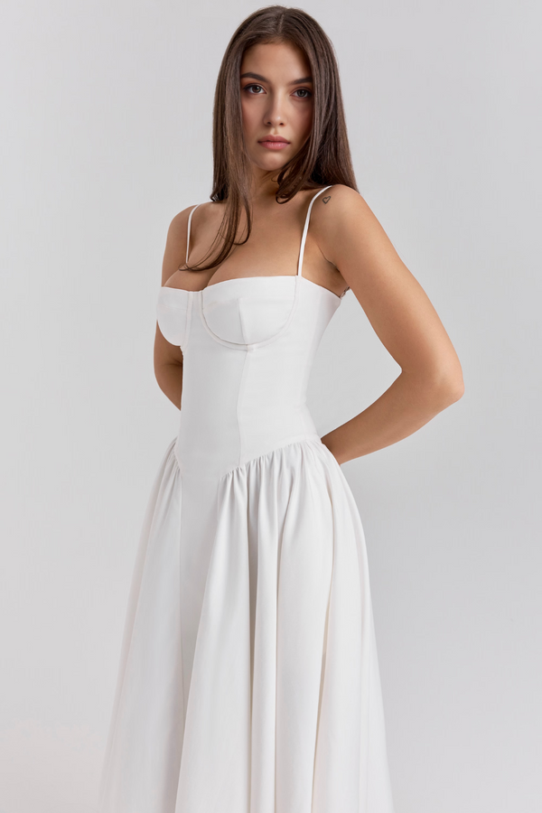 Bustier Dress Waist-Sculpting Adjustable Straps – Sylvia - Hadassha