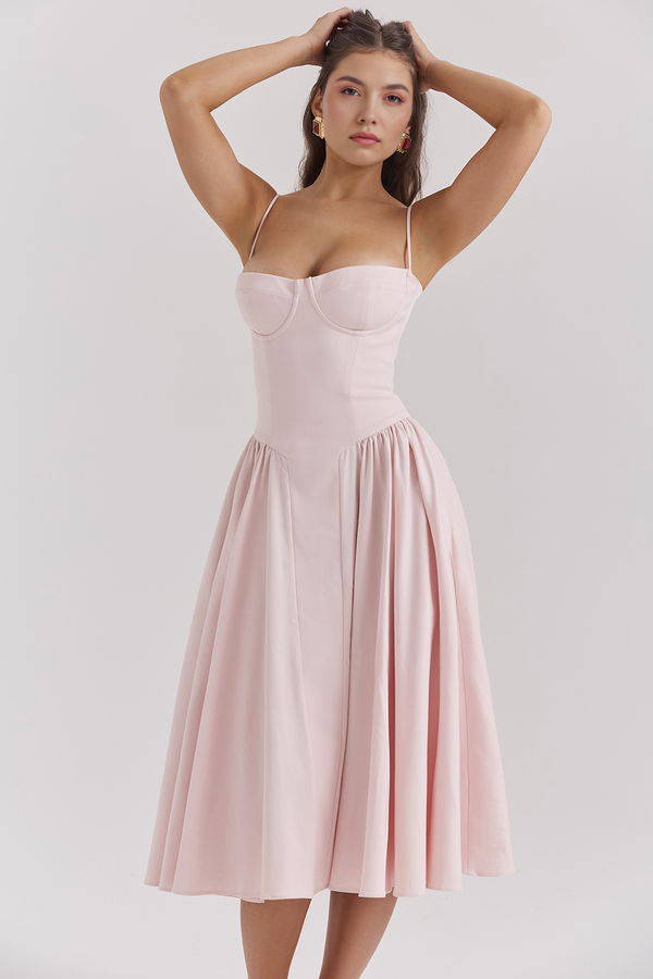 Bustier Dress Waist-Sculpting Adjustable Straps – Sylvia - Hadassha