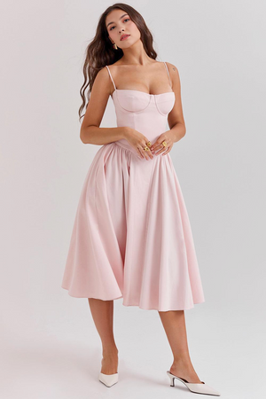 Bustier Dress Waist-Sculpting Adjustable Straps – Sylvia - Hadassha