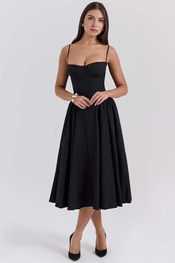 Bustier Dress Waist-Sculpting Adjustable Straps – Sylvia - Hadassha