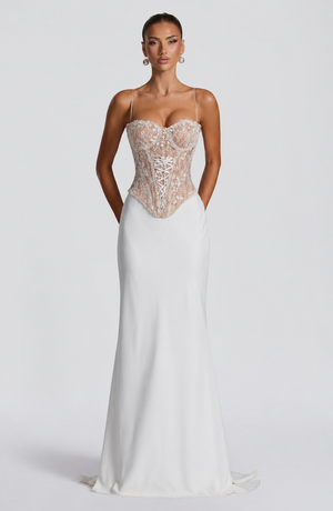 Bustier Mermaid Maxi Dress Lace – Verona - Hadassha