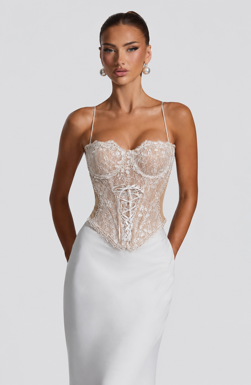 Bustier Mermaid Maxi Dress Lace – Verona - Hadassha