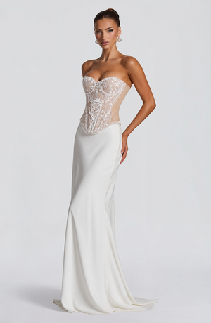 Bustier Mermaid Maxi Dress Lace – Verona - Hadassha