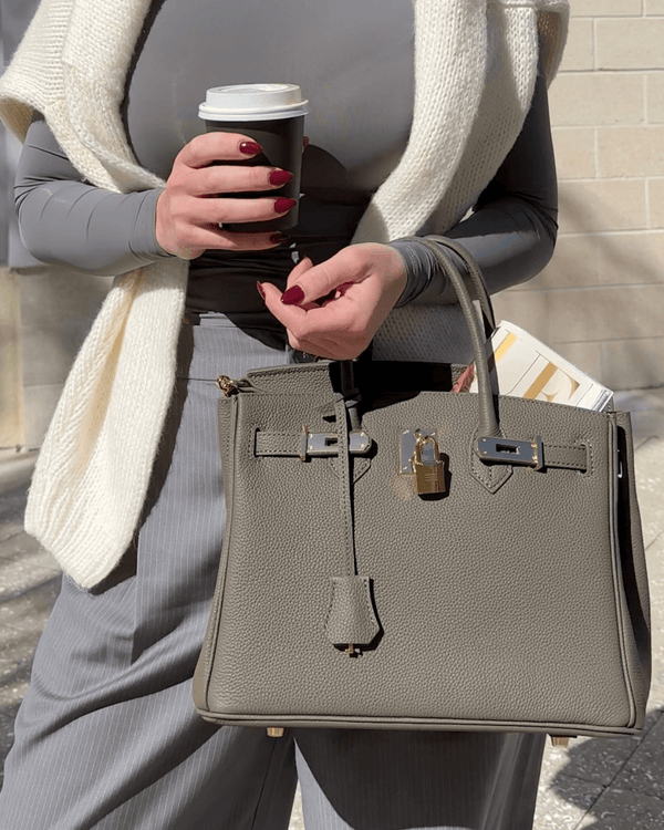 Commuter Tote Spacious Vegan Suede – Sienna - Hadassha