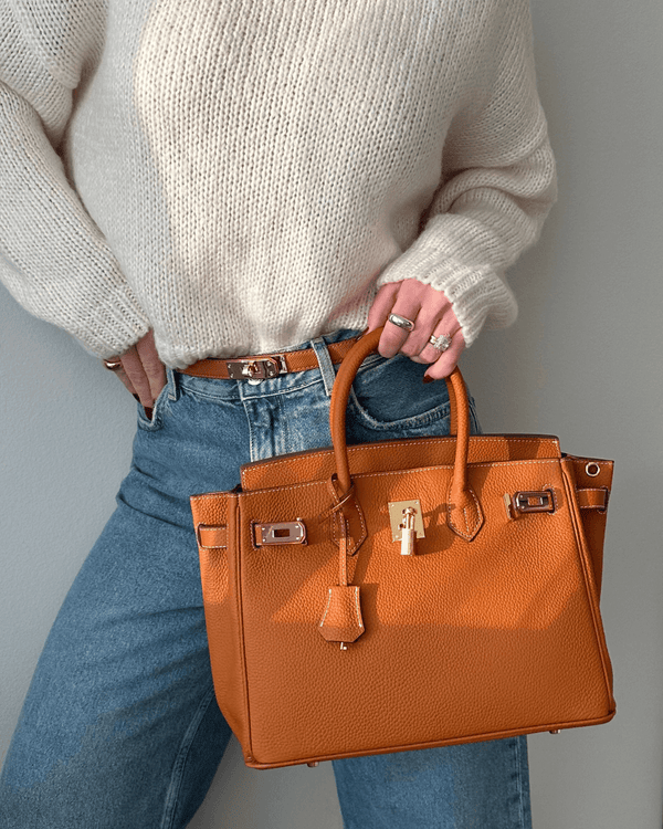 Commuter Tote Spacious Vegan Suede – Sienna - Hadassha
