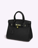 Commuter Tote Spacious Vegan Suede – Sienna - Black - Hadassha
