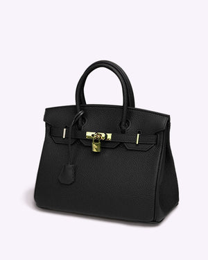 Commuter Tote Spacious Vegan Suede – Sienna - Black - Hadassha