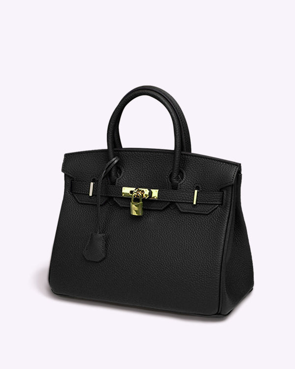 Commuter Tote Spacious Vegan Suede – Sienna - Black - Hadassha
