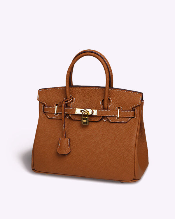 Commuter Tote Spacious Vegan Suede – Sienna - Brown - Hadassha