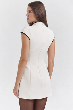 Contrast Cut-Out Mini Dress – Greer - Hadassha