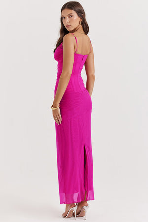 Corset Lace Maxi Dress Bodycon – Nalini - Hadassha