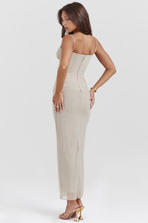 Corset Lace Maxi Dress Bodycon – Nalini - Hadassha