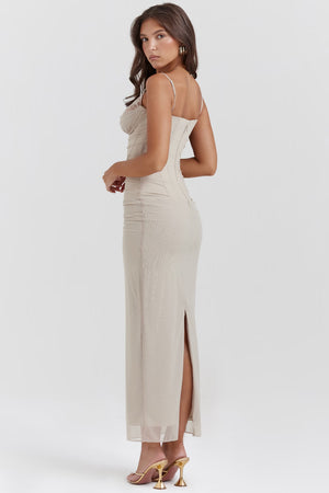 Corset Lace Maxi Dress Bodycon – Nalini - Hadassha