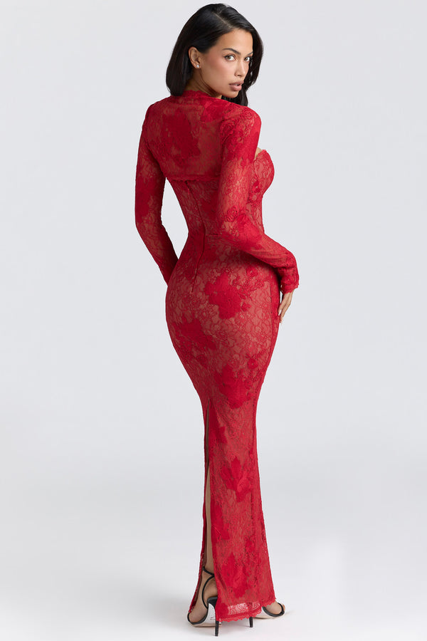 Corset Lace Maxi Dress Sculpting – Lucienne - Hadassha
