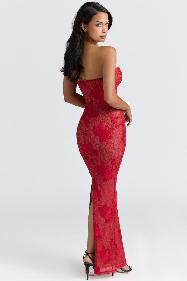 Corset Lace Maxi Dress Sculpting – Lucienne - Hadassha