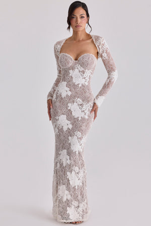 Corset Lace Maxi Dress Sculpting – Lucienne - Hadassha