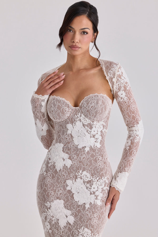 Corset Lace Maxi Dress Sculpting – Lucienne - Hadassha